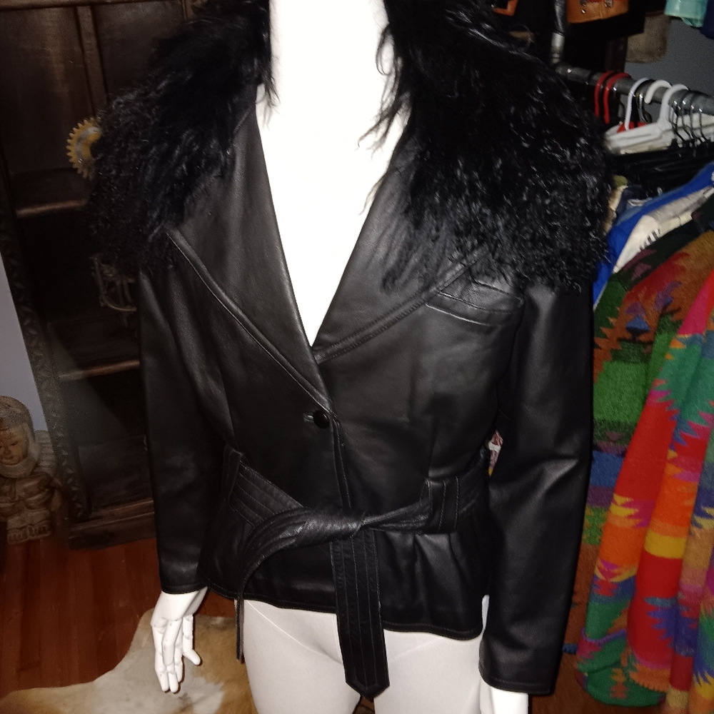 80s vintage leather jacket